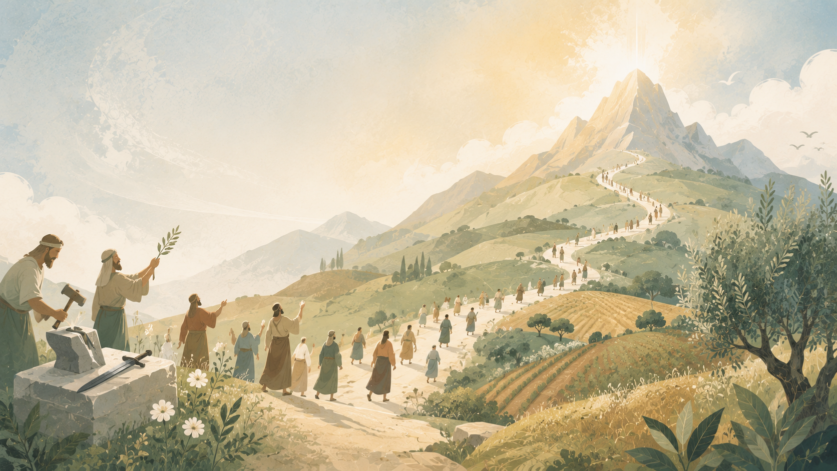 The nations stream to the mountain of the Lord — Isaiah 2